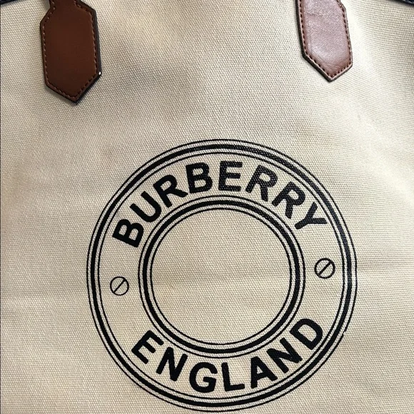 Beige Tote with Brown and Black Accents - Picture 7 of 17